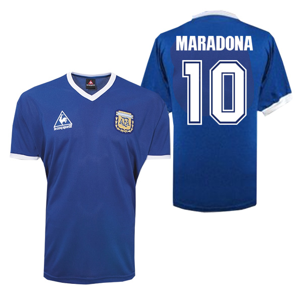 Argentina Away Maradona 10 Retro Jersey 1986