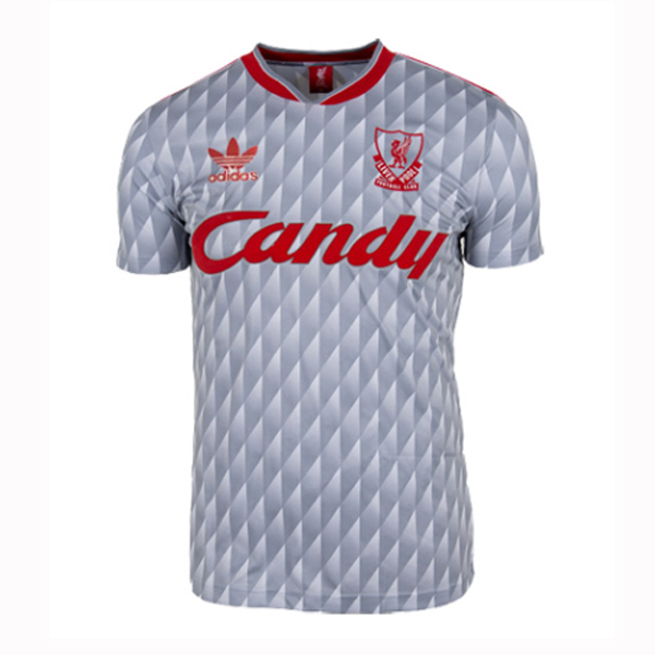 Liverpool Away Gray Retro Jersey 1989-1991