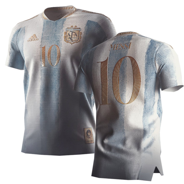 Argentina MESSI Pay Tribute To Maradona Concept Kit 2021