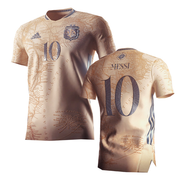Argentina MESSI Tribute Maradona Gold Concept Kit 2021