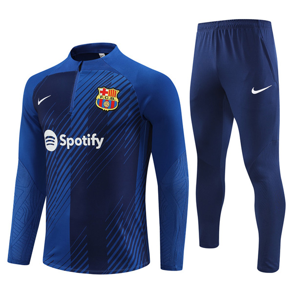 Barcelona Color Blue Zipper Tracksuit 23-24
