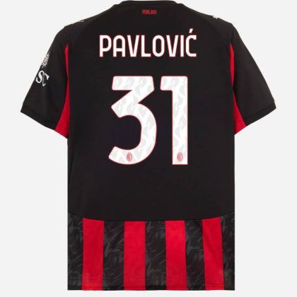 AC Milan Home PAVLOVIĆ 31 Jersey 25-26