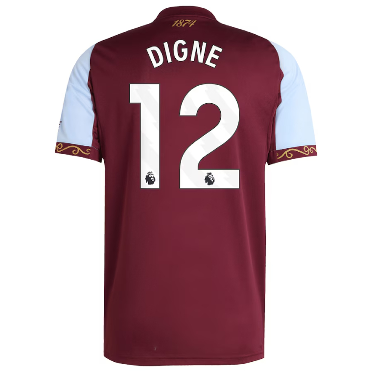 Aston Villa Home DIGNE 12 Jersey 25-26