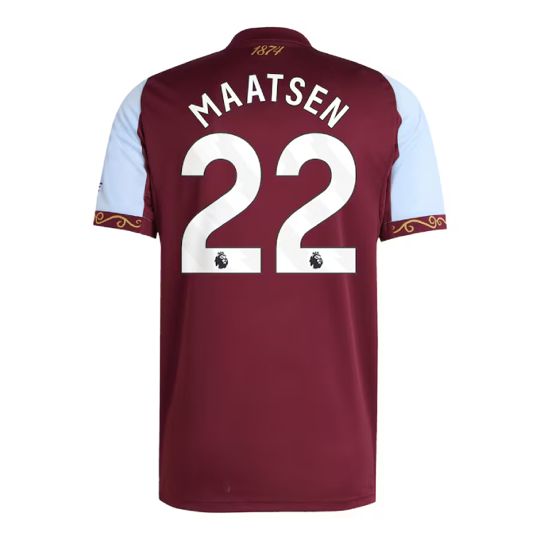 Aston Villa Home MAATSEN 22 Jersey 25-26
