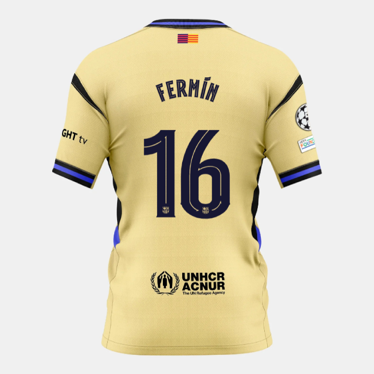 Barcelona Away FERMÍN 16 Champions League Jersey 25-26