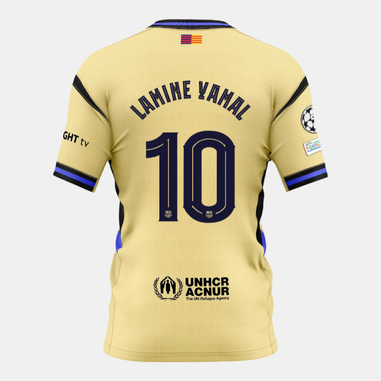 Barcelona Away LAMINE YAMAL 10 Champions League Jersey 25-26