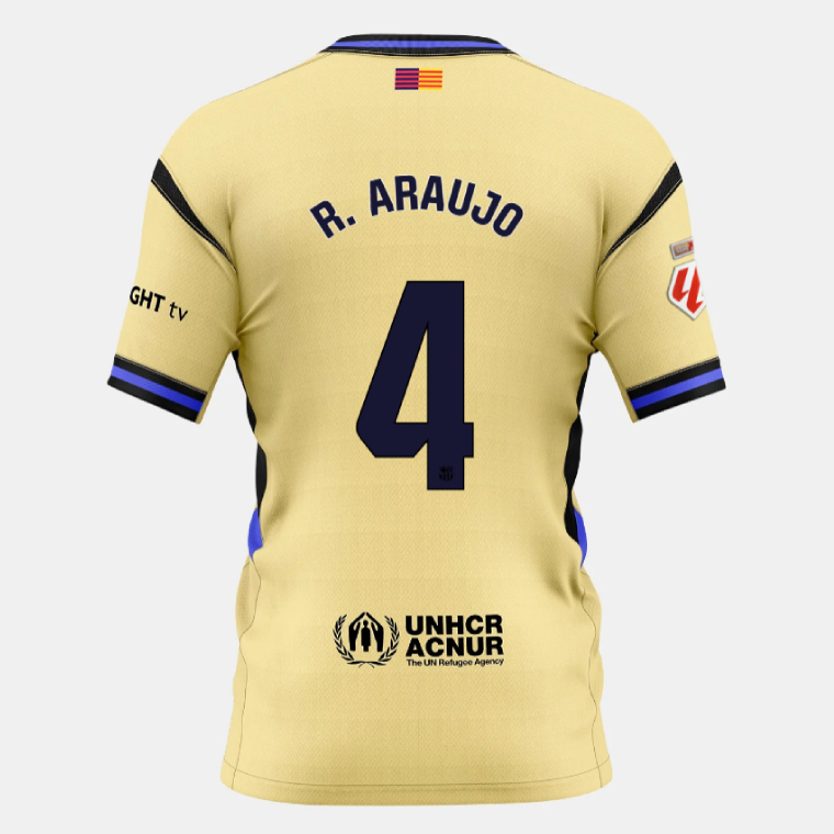 Barcelona Away R. ARAUJO 4 Jersey 25-26
