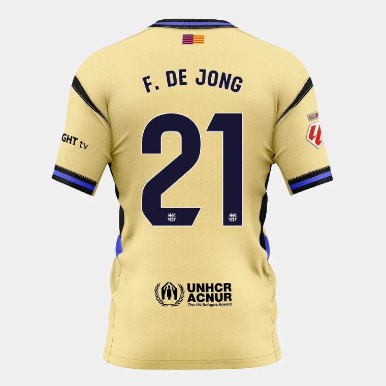 Barcelona Away X Kobe Bryant F. DE JONG 21 Jersey 25-26 (Player Version)