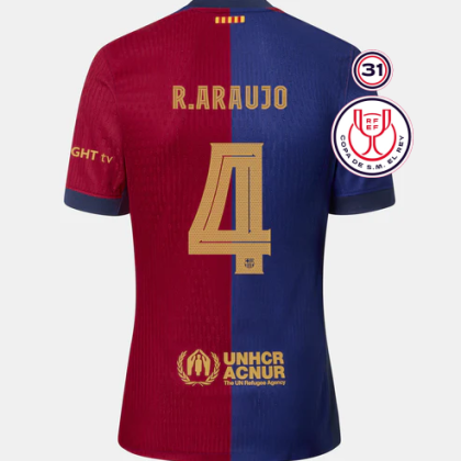 Barcelona Copa Del Rey Final R. ARAUJO 4 Jersey 24-25