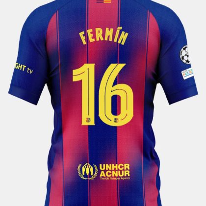 Barcelona Home FERMÍN 16 Champions League Jersey 25-26