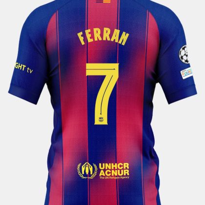 Barcelona Home FERRAN 7 Champions League Jersey 25-26