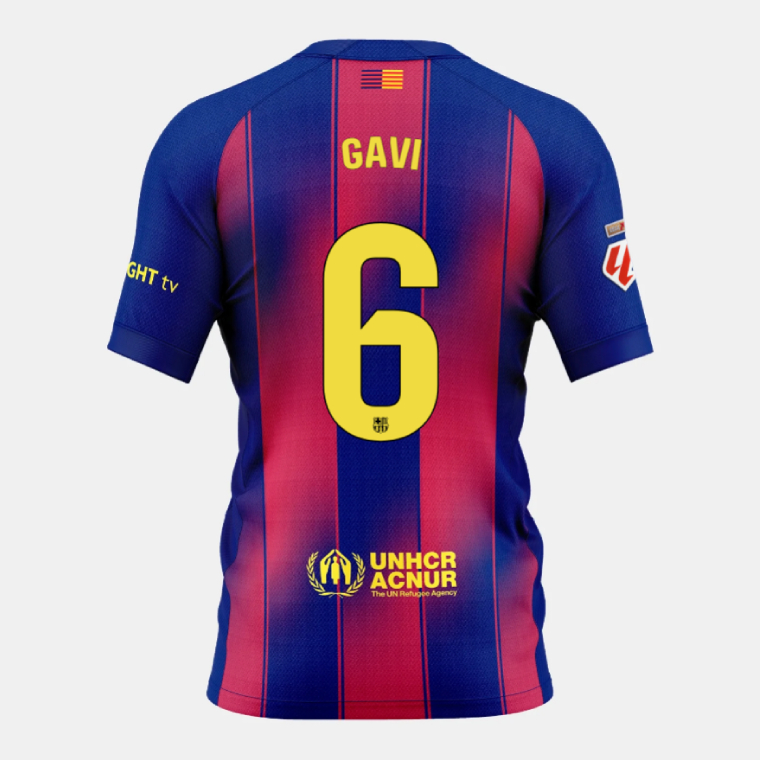 Barcelona Home GAVI 6 Jersey 25-26 (Player Version)