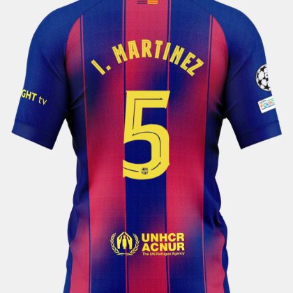 Barcelona Home I. MARTINEZ 5 Champions League Jersey 25-26