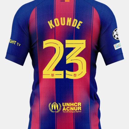 Barcelona Home KOUNDE 23 Champions League Jersey 25-26