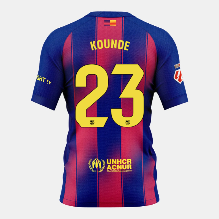 Barcelona Home KOUNDE 23 Jersey 25-26 (Player Version)