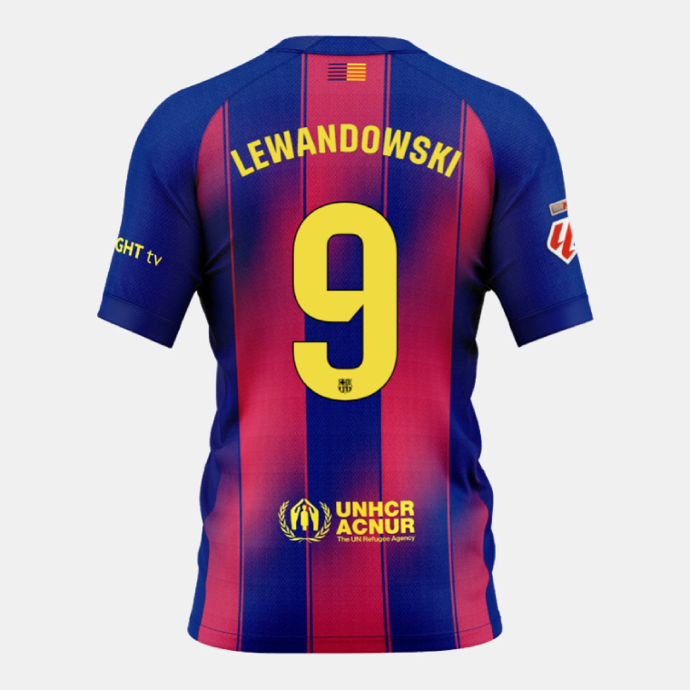 Barcelona Home LEWANDOWSKI 9 Jersey 25-26 (Player Version)