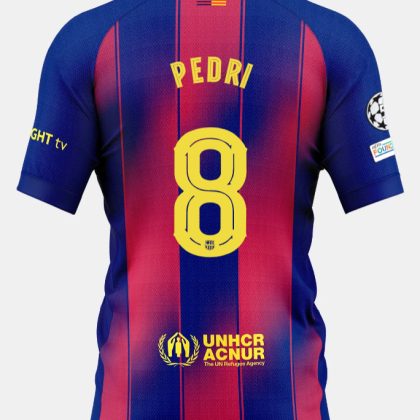 Barcelona Home PEDRI 8 Champions League Jersey 25-26