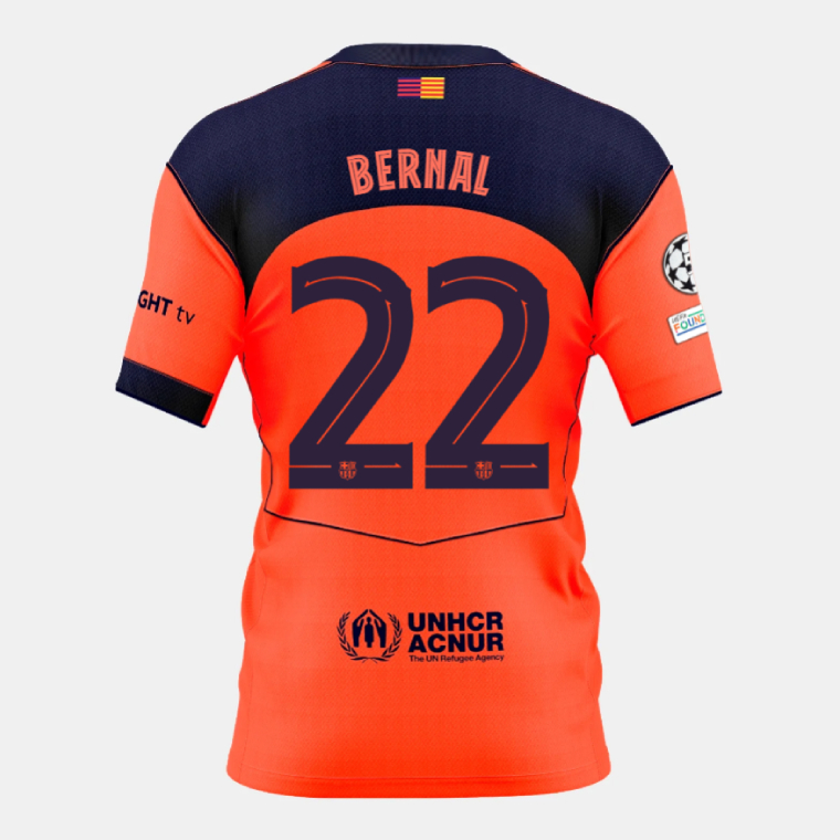 Barcelona Third BERNAL 22 Jersey 25-26 (Player Version)