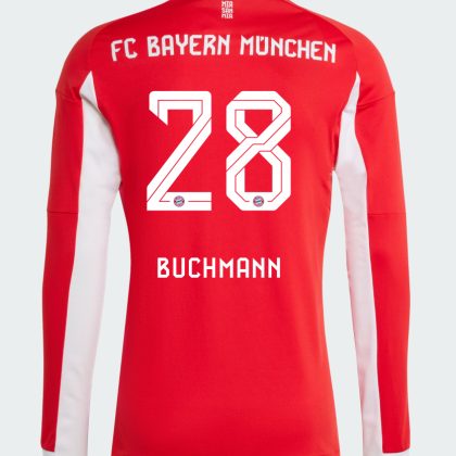 Bayern Munich Home Buchmann 28 Long Sleeve Jersey 25-26