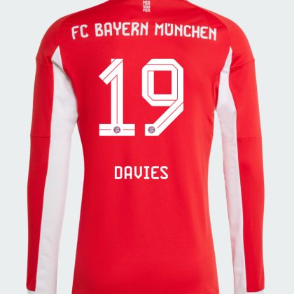 Bayern Munich Home Davies 19 Long Sleeve Jersey 25-26