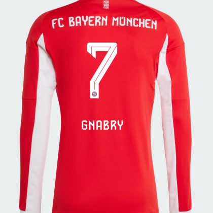 Bayern Munich Home Gnabry 7 Long Sleeve Jersey 25-26