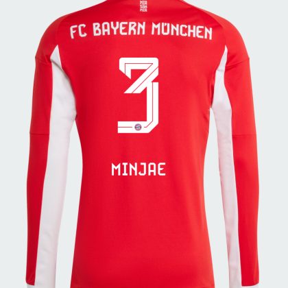 Bayern Munich Home Minjae 3 Long Sleeve Jersey 25-26
