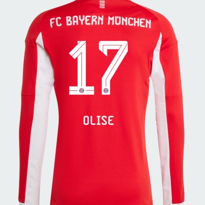 Bayern Munich Home Olise 17 Long Sleeve Jersey 25-26