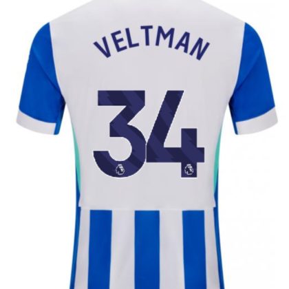 Brighton Hove Albion Home VELTMAN 34 Jersey 25-26