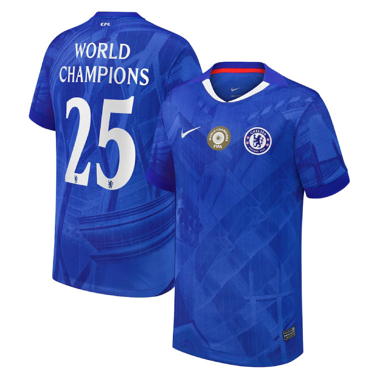 Chelsea Home Jersey 25-26 World Champions 25 Badge