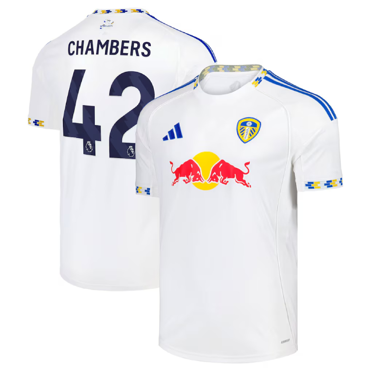 Leeds United Home CHAMBERS 42 Jersey 25-26