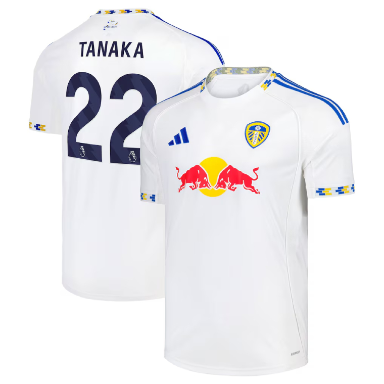 Leeds United Home TANAKA 22 Jersey 25-26