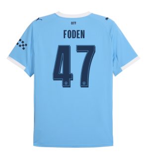 Manchester City Home Foden 47 UCL Jersey 25-26