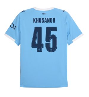Manchester City Home Khusanov 45 UCL Jersey 25-26