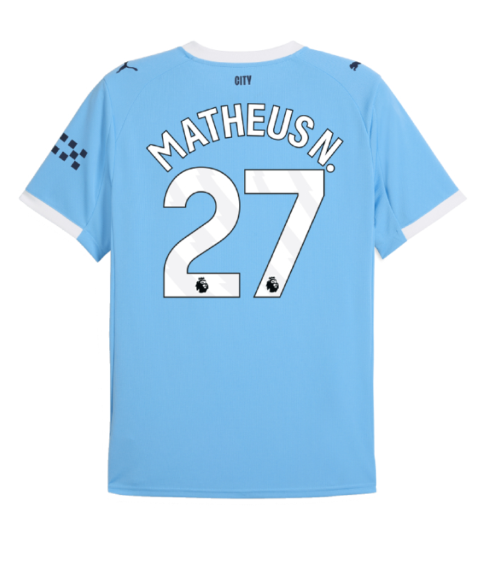 Manchester City Home Matheus N. 27 Jersey 25-26