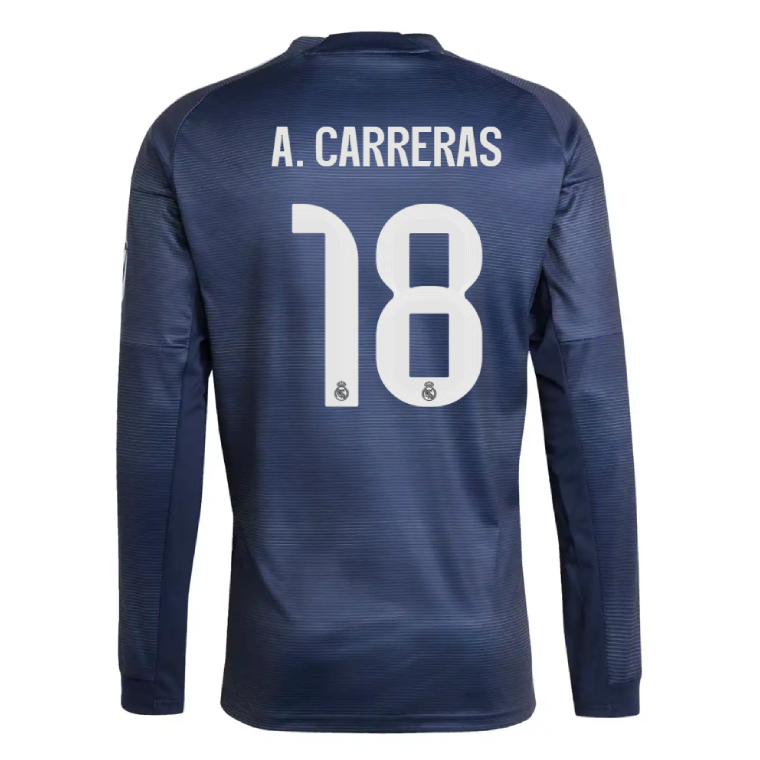 Real Madrid Away A. CARRERAS 18 Long Sleeve Jersey 25-26