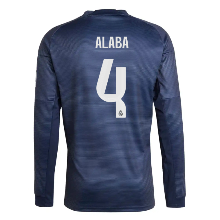 Real Madrid Away ALABA 4 Long Sleeve Jersey 25-26