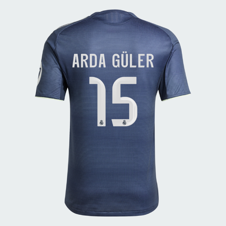 Real Madrid Away ARDA GÜLER 15 Jersey 25-26 (Player Version)