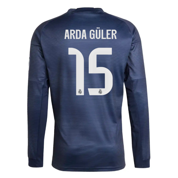 Real Madrid Away ARDA GÜLER 15 Long Sleeve Jersey 25-26