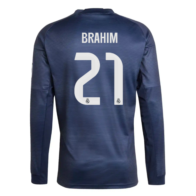 Real Madrid Away BRAHIM 21 Long Sleeve Jersey 25-26