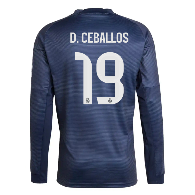 Real Madrid Away D. CEBALLOS 19 Long Sleeve Jersey 25-26