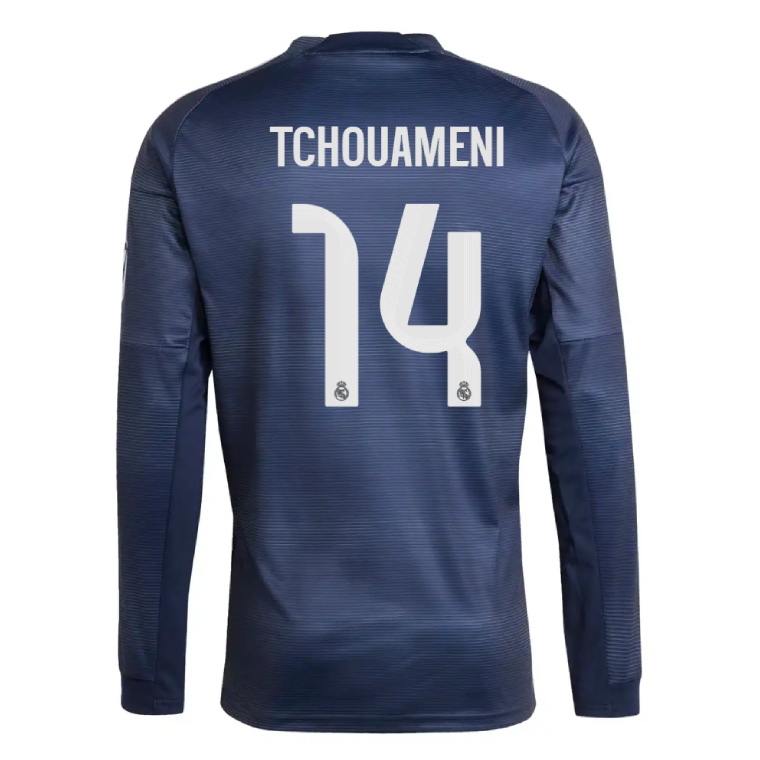 Real Madrid Away TCHOUAMENI 14 Long Sleeve Jersey 25-26