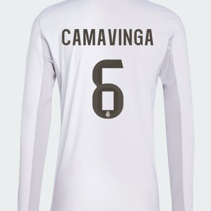 Real Madrid Home Camavinga 6 Long Sleeve Jersey 25-26