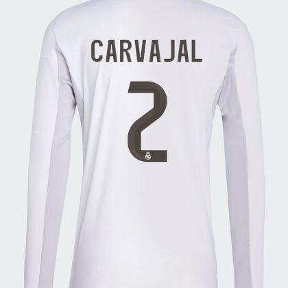 Real Madrid Home Carvajal 2 Long Sleeve Jersey 25-26