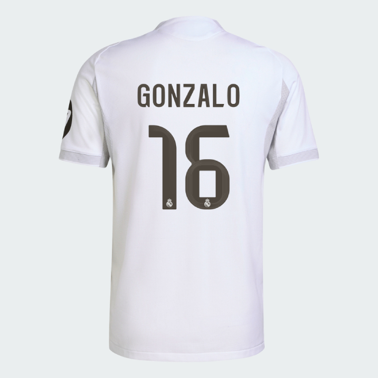 Real Madrid Home GONZALO 16 Jersey 25-26 (Player Version)