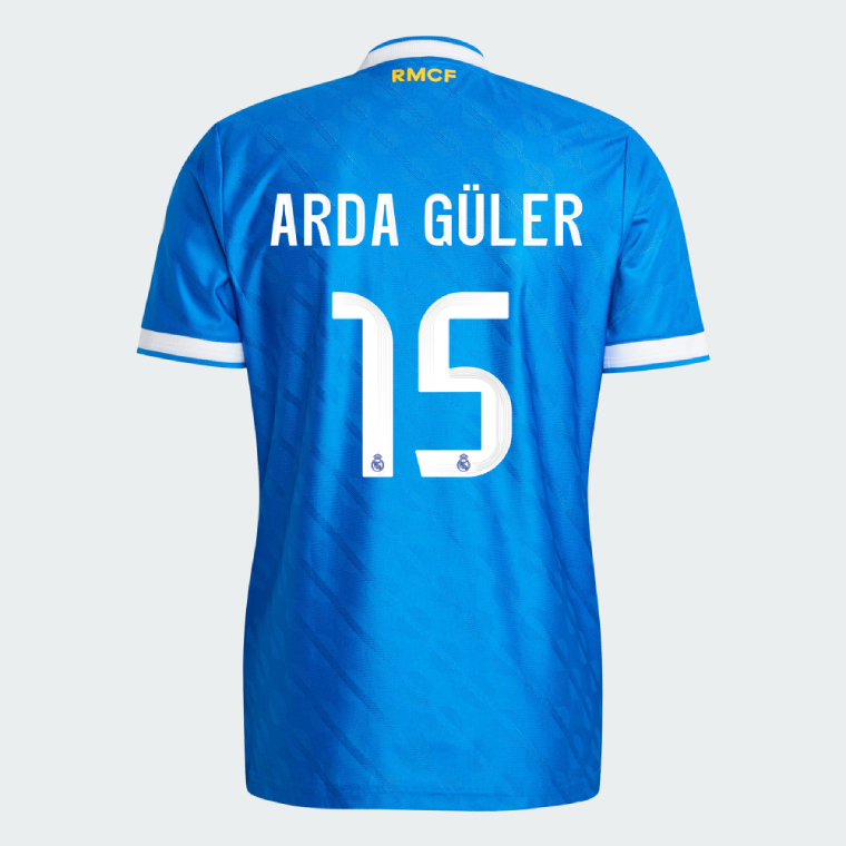 Real Madrid Third ARDA GÜLER 15 Jersey 25-26 (Player Version)