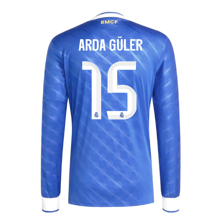 Real Madrid Third ARDA GÜLER 15 Long Sleeve Jersey 25-26