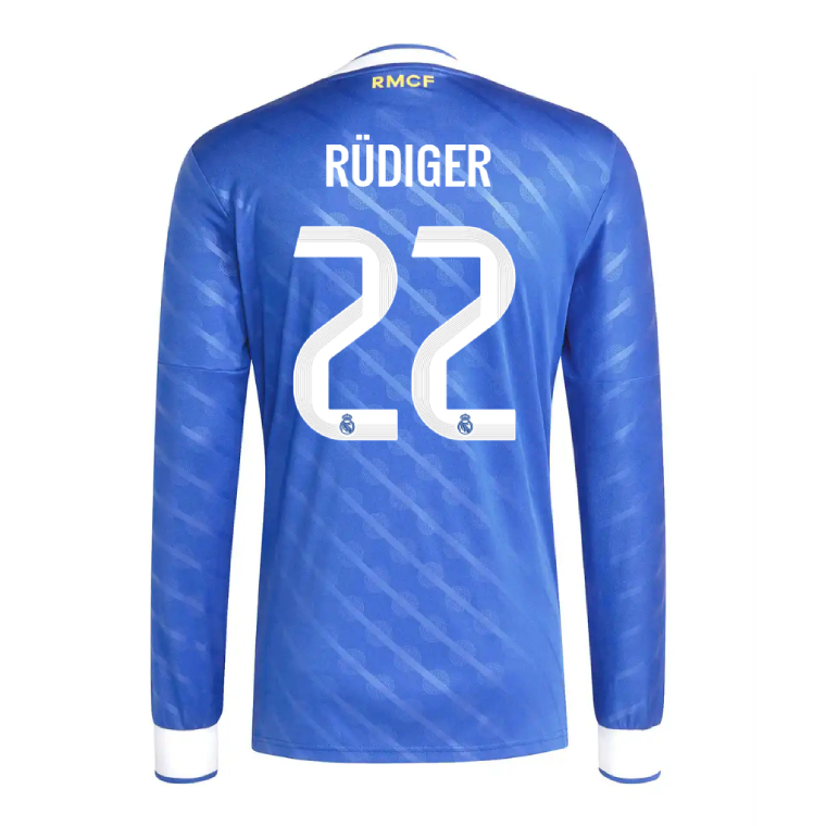 Real Madrid Third RÜDIGER 22 Long Sleeve Jersey 25-26