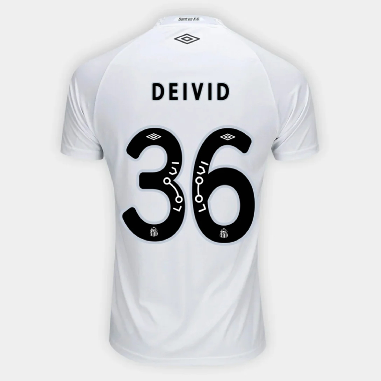 Santos FC Home DEIVID 36 Jersey 25-26