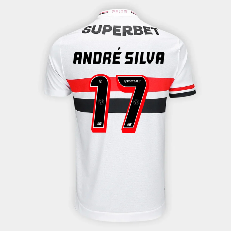 Sao Paulo FC Home ANDRÉ SILVA 17 Jersey 25-26