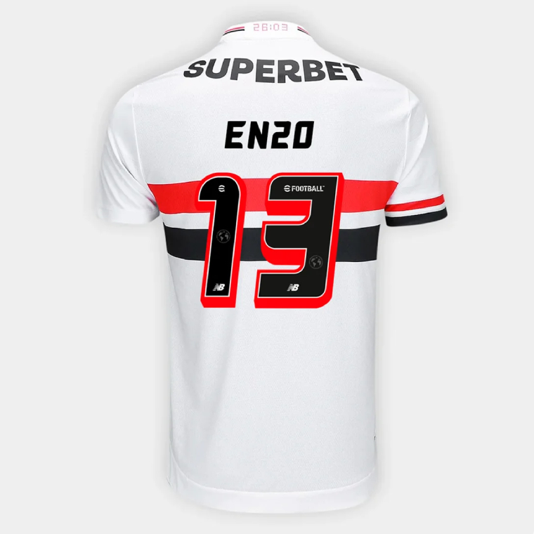 Sao Paulo FC Home ENZO 13 Jersey 25-26